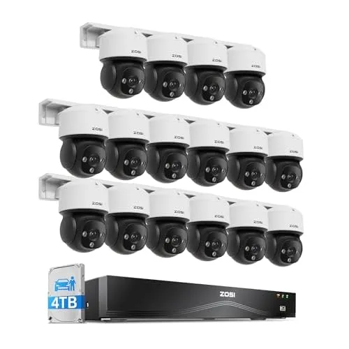 ZOSI C290 16CH 4K PoE, 16×8MP Pan-Tilt, 4TB