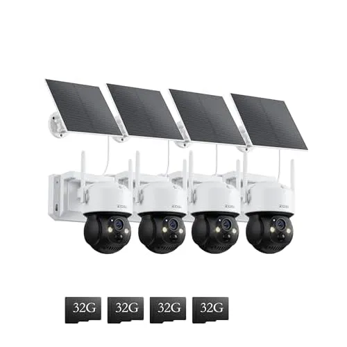 ZOSI C291 4×4MP Solar Wireless PT